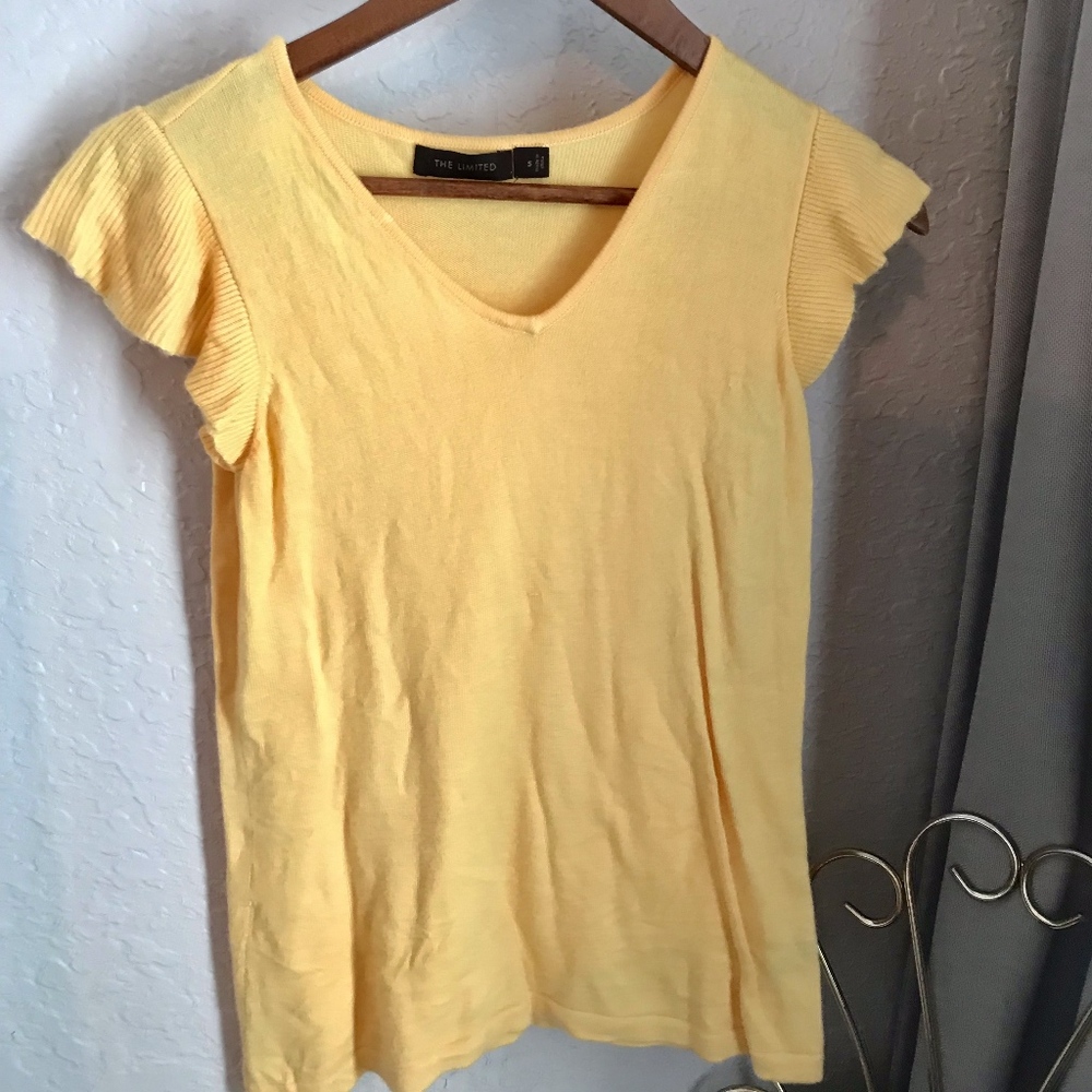 The Limited Yellow Ruffle Top